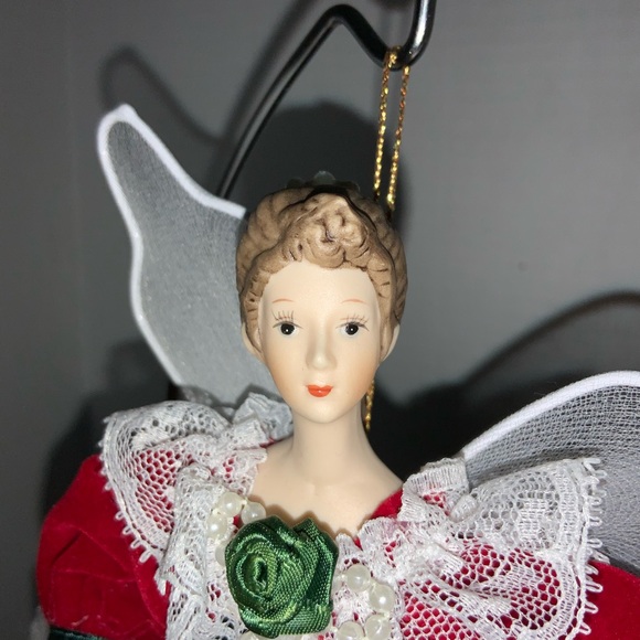 Christmas Ballerina Fairy Ornament Angel Figurine Vintage Porcelain Collectible - Picture 9 of 16